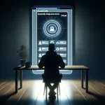 "Pessoa usando um visualizador de Stories do Instagram para assistir histórias de forma anônima, com a interface do aplicativo visível na tela de um smartphone."